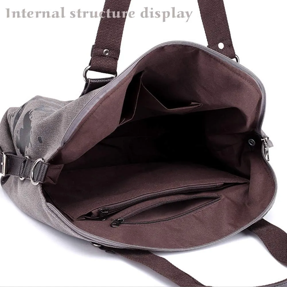 Women Handbag Casual Vintage Hobo Canvas Daily Purse Shoulder Tote Shopper Bag