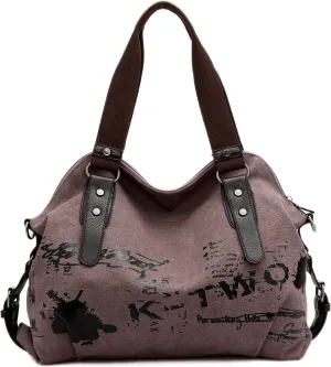 Women Handbag Casual Vintage Hobo Canvas Daily Purse Shoulder Tote Shopper Bag