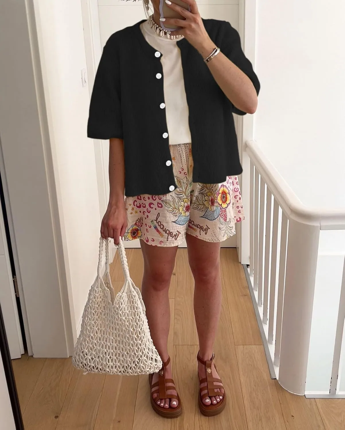 Women Knit Button Down Short Sleeve Crop Cardigans Sweater Y2K Aesthetic Loose Tee Shirt Girls Outfits Knitwear