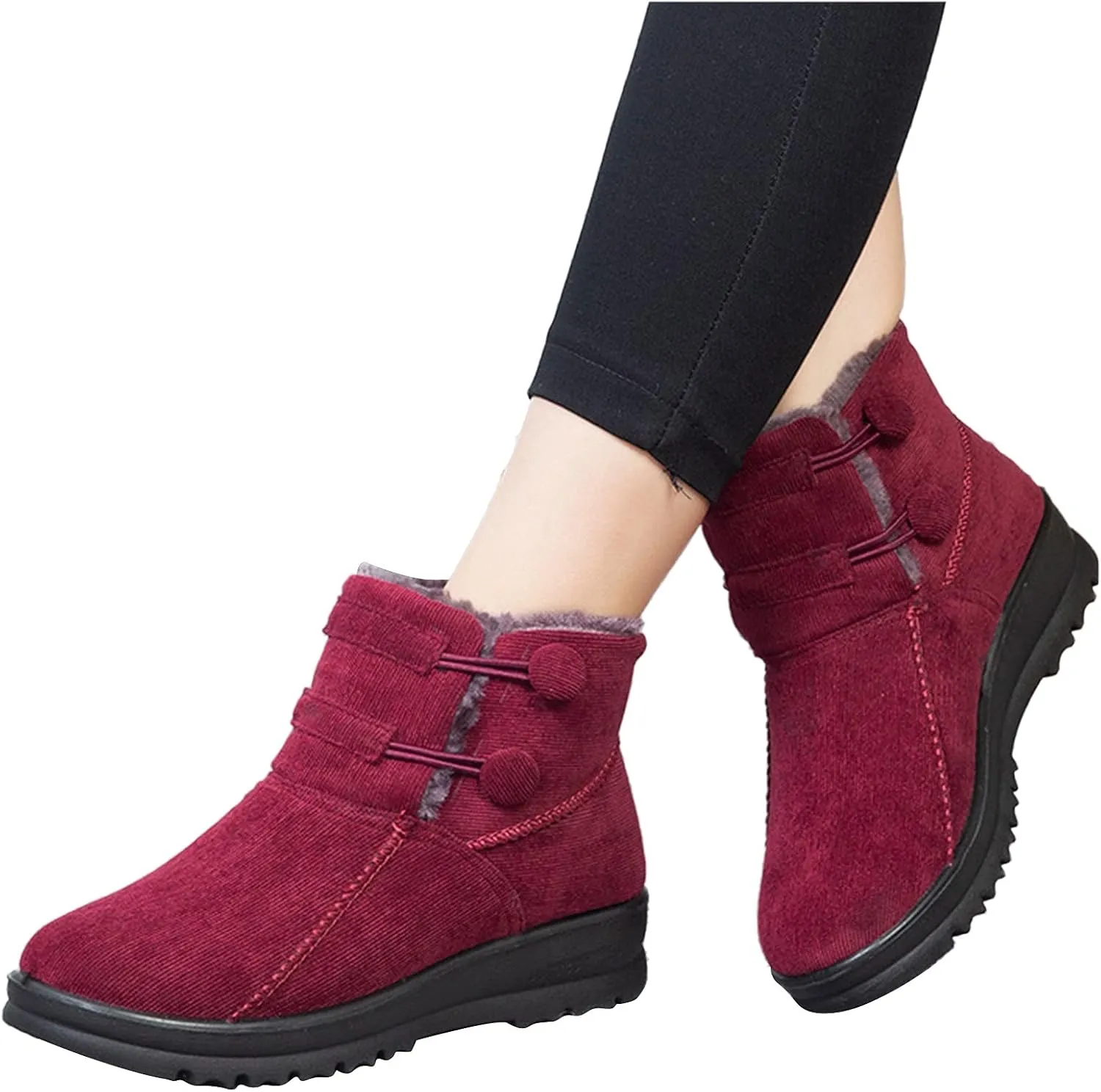 Women Snow Boots Winter Shoes with Fur Lined Warm Slip on Boots Womens Winter Boots Waterproof Tall Women's Boots Winter Womens Snow Shoes Waterproof Snow Shoes for Women Slip on