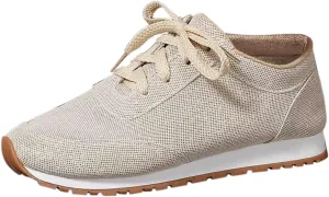 Women Walking Sneaker Tennis Lightweight Gym Workout Breathable Trainer Comfortable Non Slip Solid Color Shoes (White, 7.5)