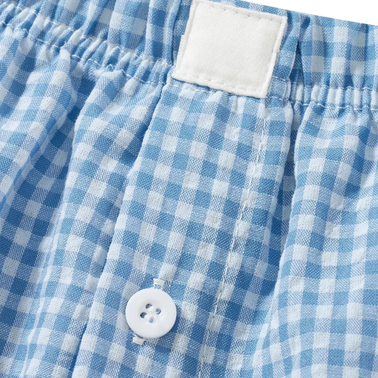 Women Y2K Stripe Shorts Elastic Waist Gingham Boxer Pajamas Shorts Cute Summer Pj Lounge Shorts