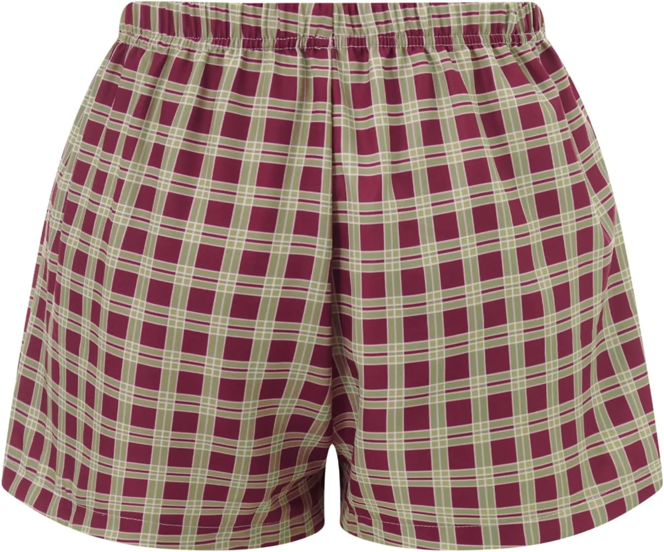 Women Y2K Stripe Shorts Elastic Waist Gingham Boxer Pajamas Shorts Cute Summer Pj Lounge Shorts