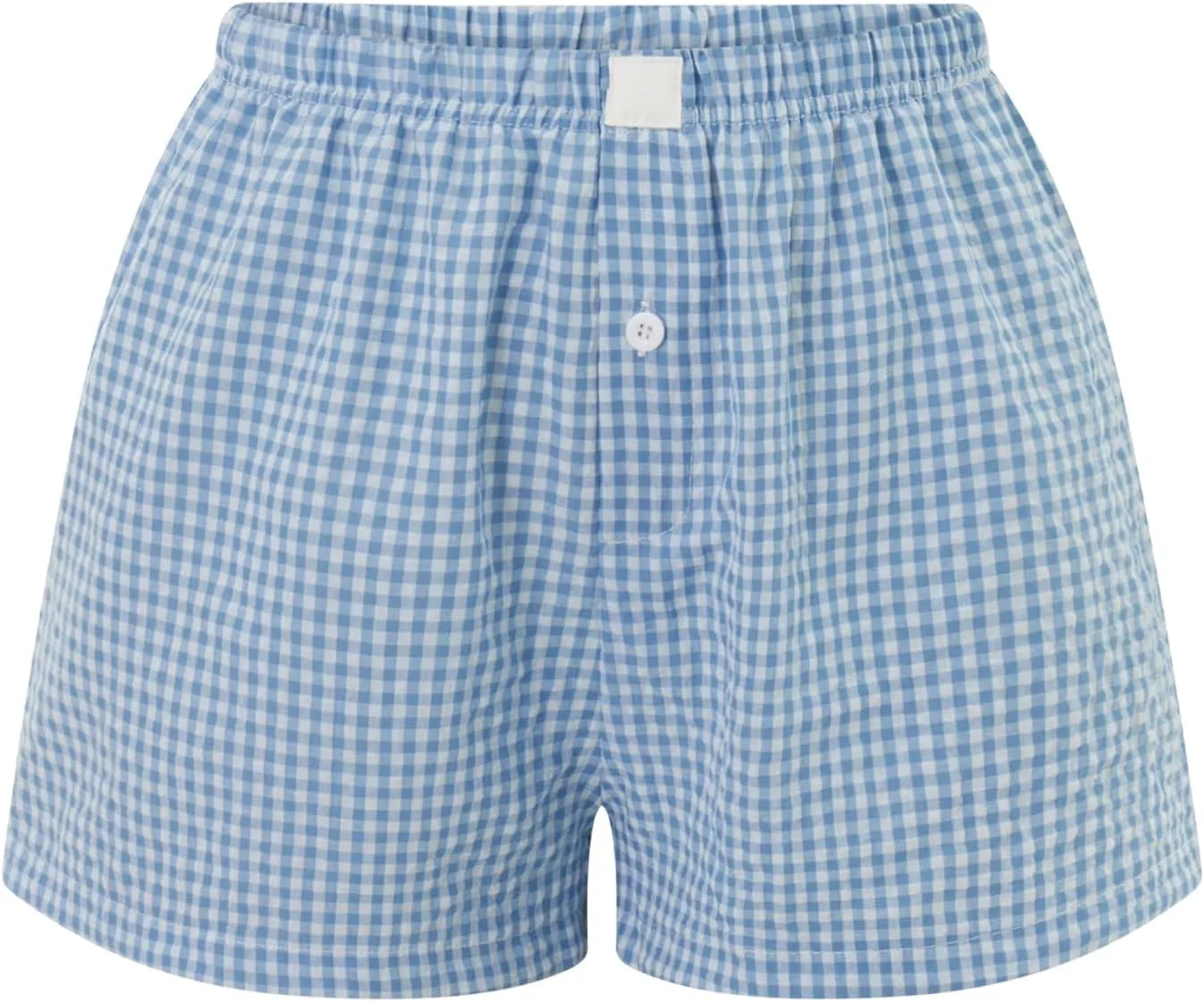 Women Y2K Stripe Shorts Elastic Waist Gingham Boxer Pajamas Shorts Cute Summer Pj Lounge Shorts
