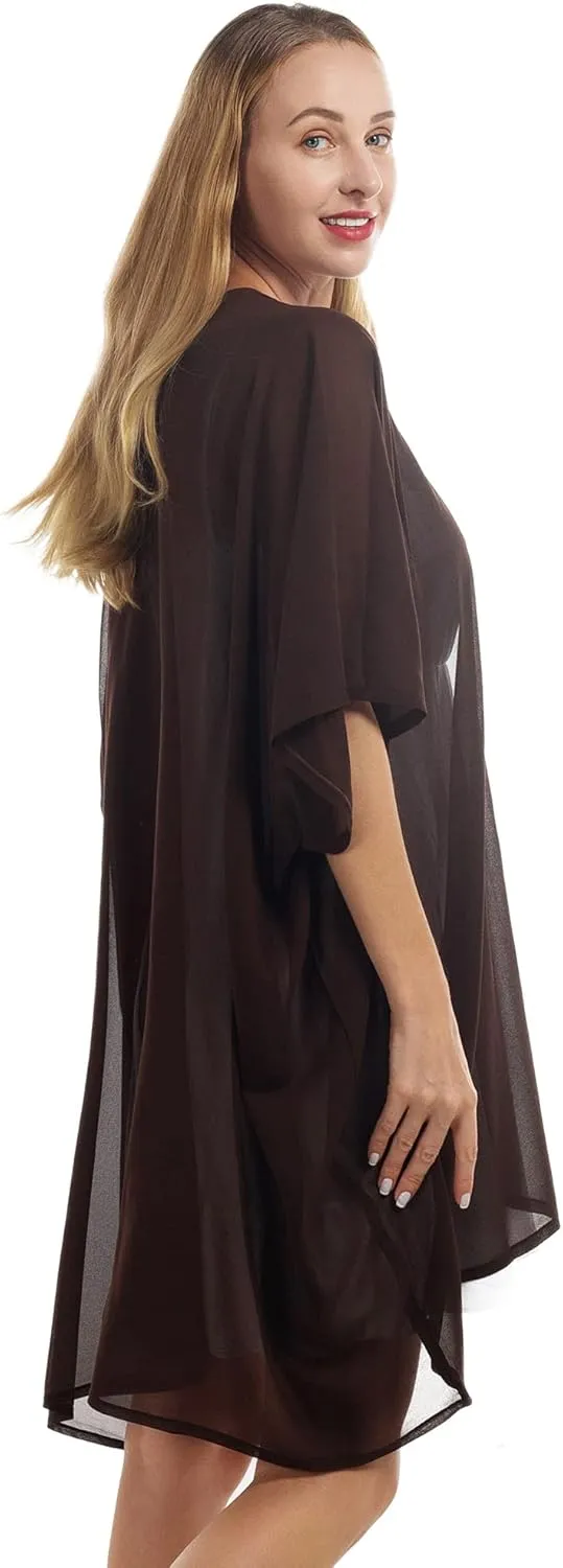 Womens Beach Kimono Coverup Sheer Chiffon Cover Ups Swimwear Cardigan Summer