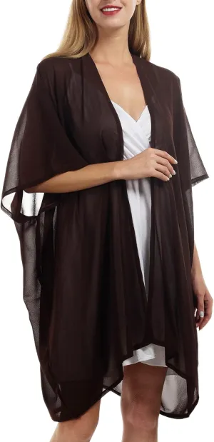 Womens Beach Kimono Coverup Sheer Chiffon Cover Ups Swimwear Cardigan Summer