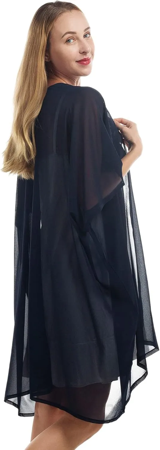 Womens Beach Kimono Coverup Sheer Chiffon Cover Ups Swimwear Cardigan Summer