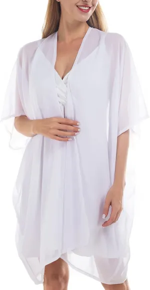 Womens Beach Kimono Coverup Sheer Chiffon Cover Ups Swimwear Cardigan Summer