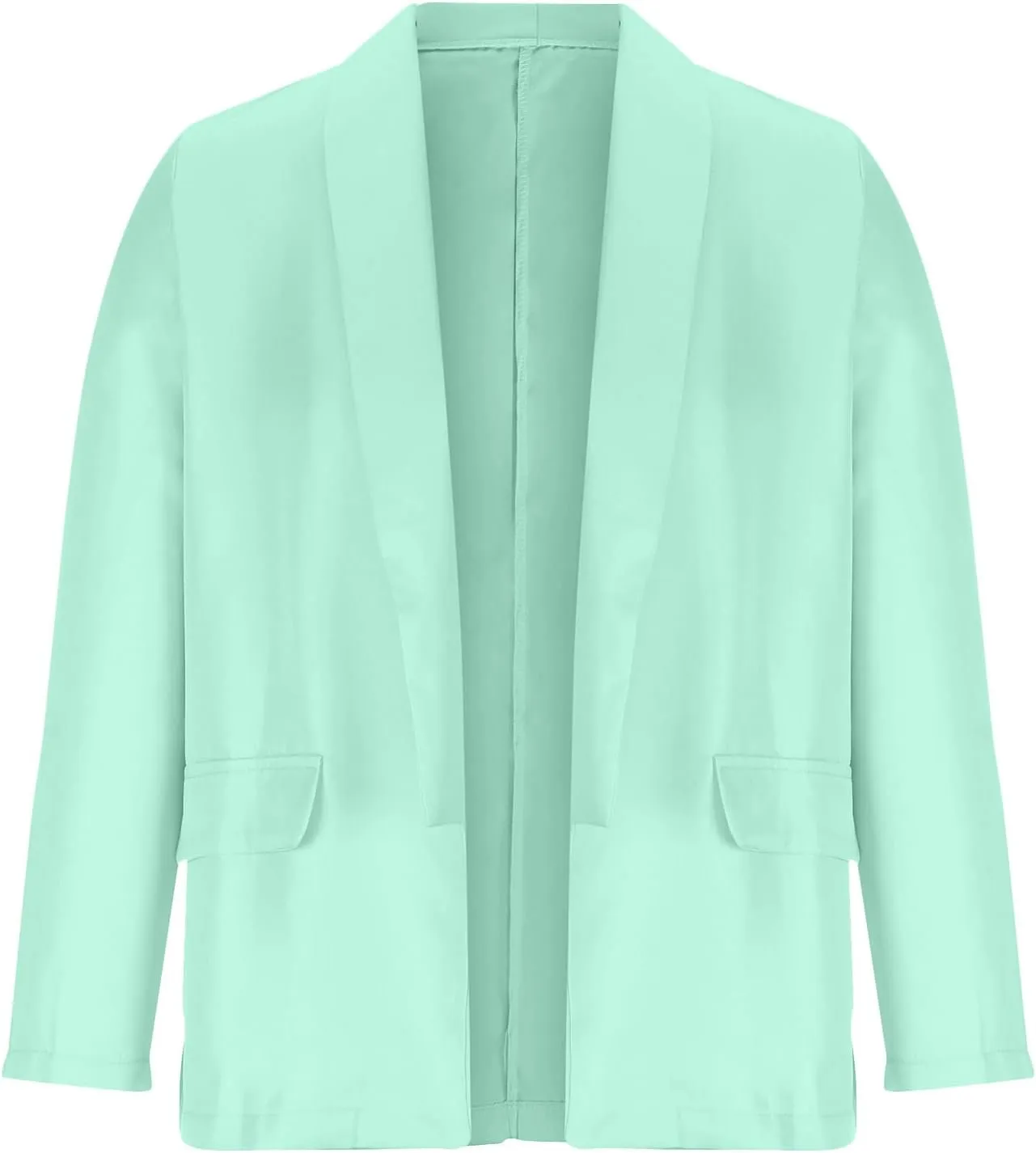 Womens Blazers 2024 Fall Bussiness,Casual Long Sleeve Button Open Front Suit Jackets, Work Clothes with Pockets