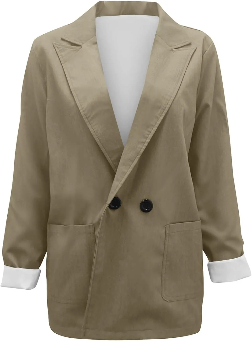 Women's Blazers Casual Lapel Open Front Long Sleeve Work Office Suit Jacket Coat Casual Blazer
