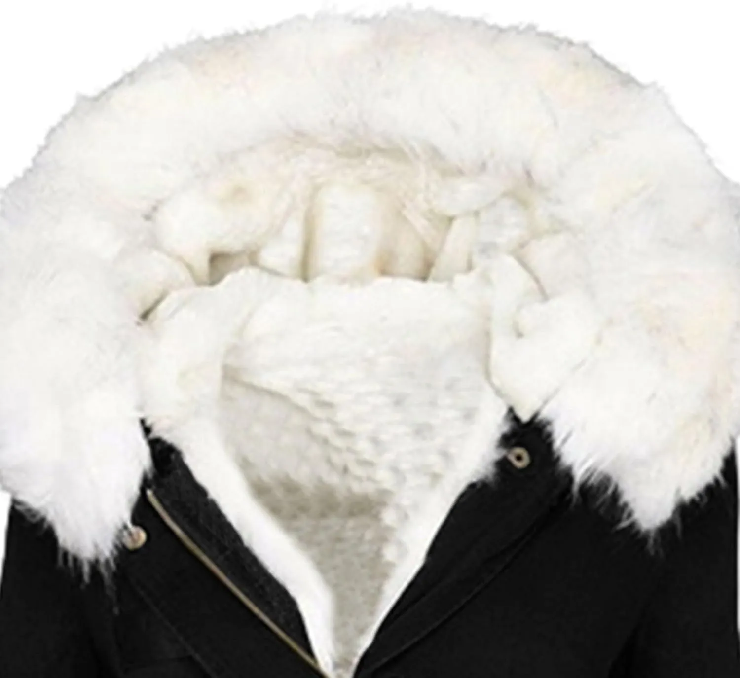 Womens Coats Plus Size Overcoats with Fur Hood Fleece Chunky Jackets Zipper Button Outerwear Winter Warm Jackets