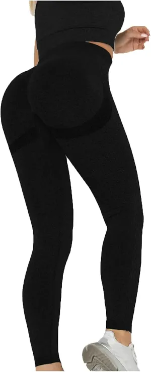 Women's Compression Leggings for Sports, Gym, High Waist Booty Scrunch Butt Yoga Trousers, Fashion Leggings