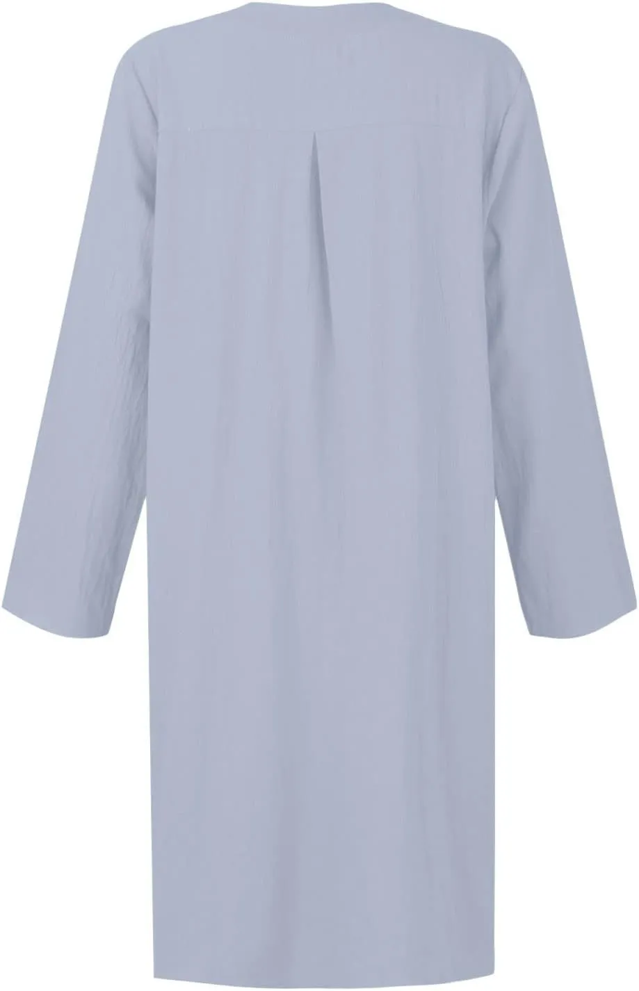 Women's Dresses Summer 2024 Dresses Casual Loose Solid Color Round Neck Short Sleeve Button Dresses, S-5XL