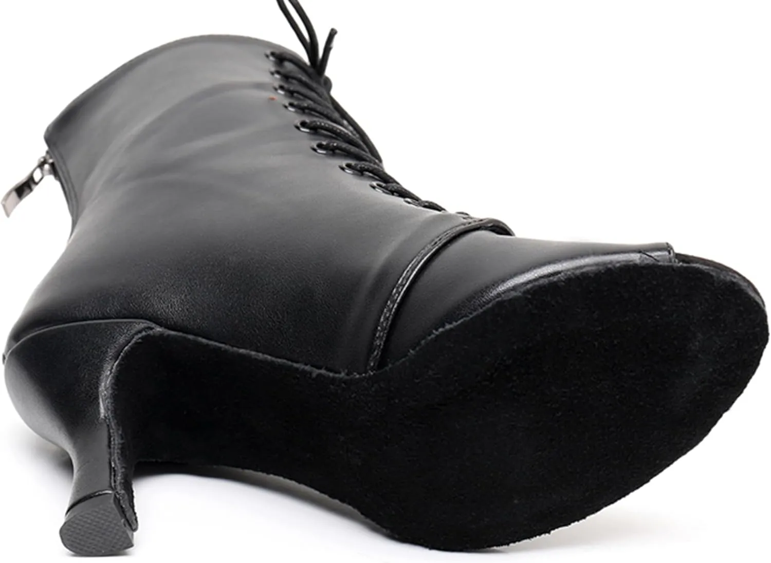 Womens Girls Party Dance Heels Lace-up Latin Salsa Dancing Shoes Peep Toe Evening Ankle Booties X3206