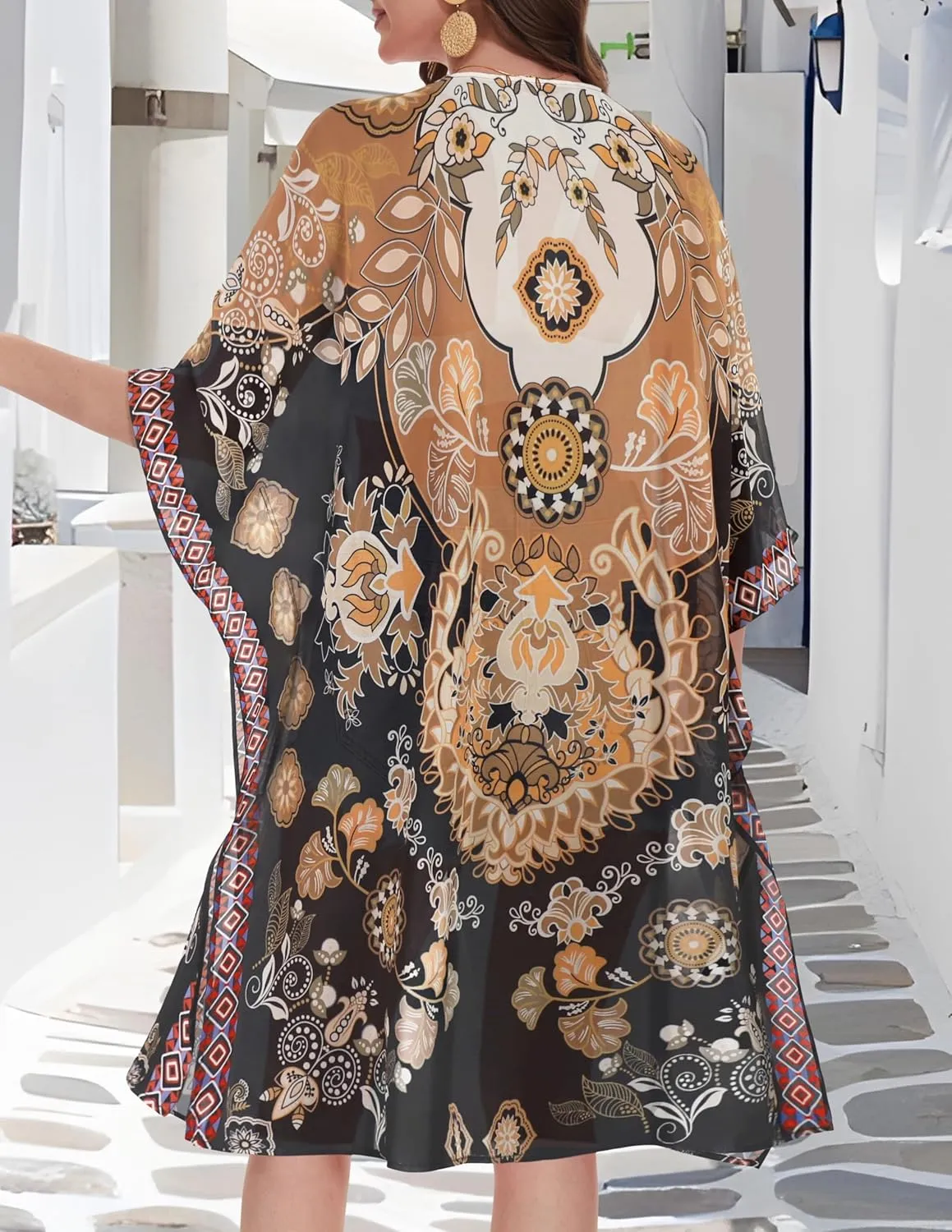 Women's Kimono Swimsuit Coverups Summer Beach Casual Loose Cardigans for Swimwear