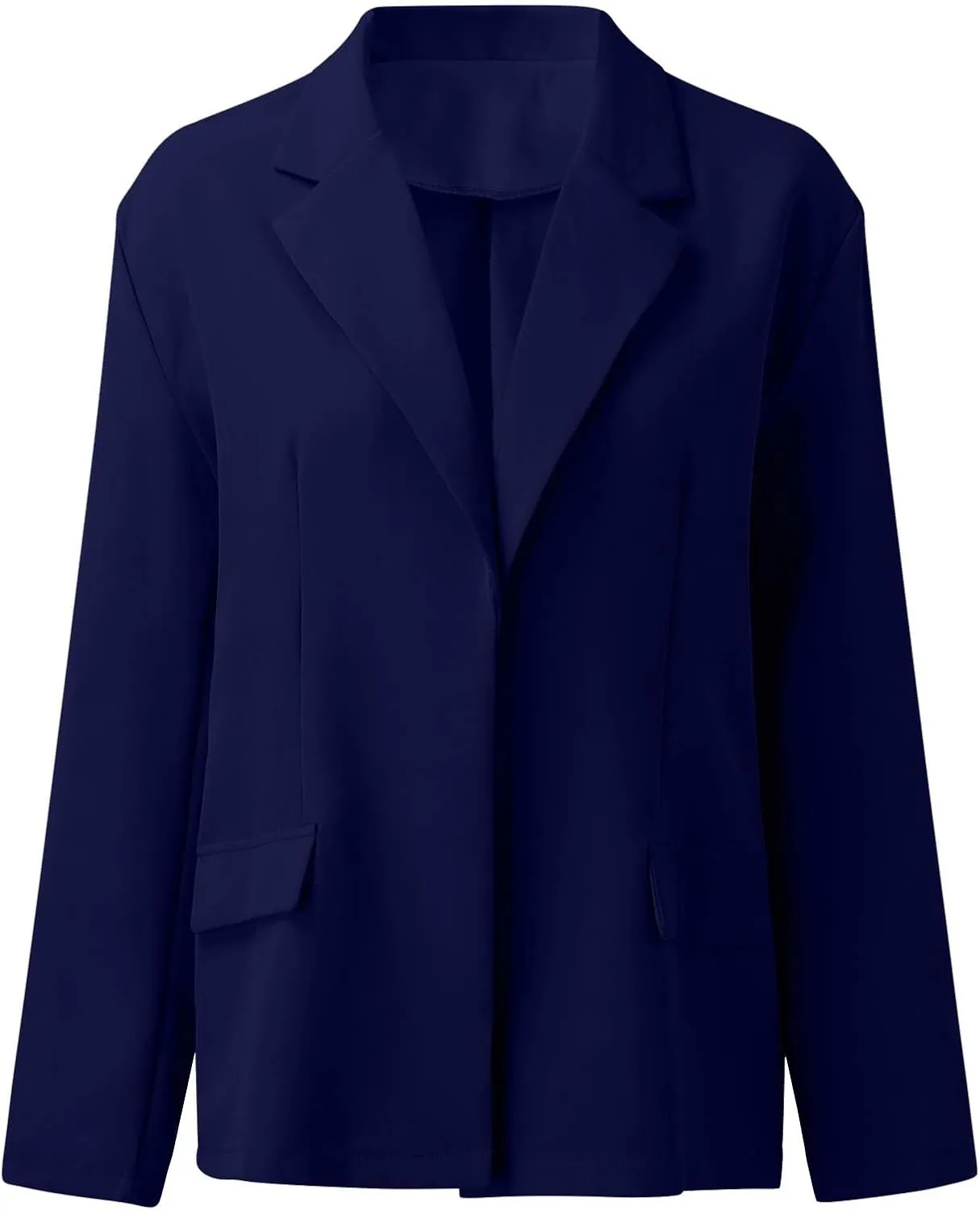 Womens Long Sleeve Casual Blazer Lapel Open Front Work Office Blazer Jacket 2024 Trendy Fall Dressy Blazer with Pockets