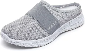 Womens Mesh Mules Slip On Shoes Light Open Back Shoes Comfort Walking Shoes Lightweight Breathable Gardening Clog Water Shoes Casual Slipper Beach Sandals Closed Toe Slides