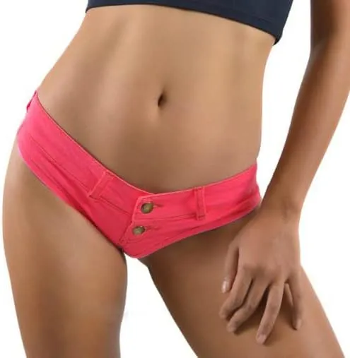 Womens Nightclub Denim Shorts High Cut Thong Hot Jeans Shorts Party Mini Denim Shorts
