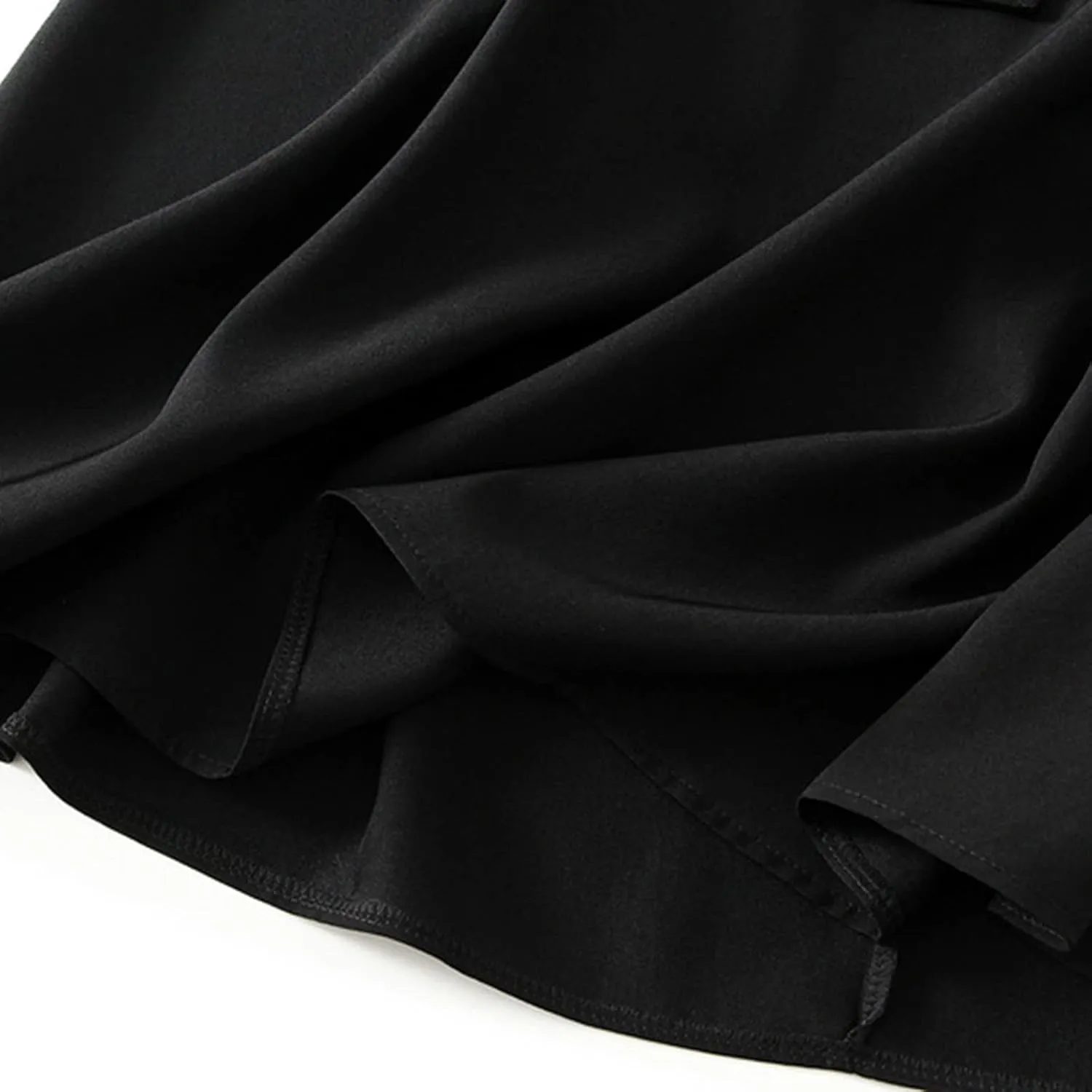 Women's Pure Color Pleated Skirt Fashion Casual Lace-Up High Waist Suit Skirt Flowy Swing Skater Flared Midi Skirts