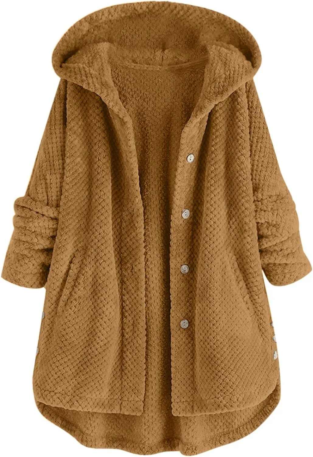 Womens Sherpa Fleece Lined Hoodie Jackets Plus Size Full Zip Up Thick Shaggy Fuzzy Zip Up Oversized Fluffy Coat Zipper