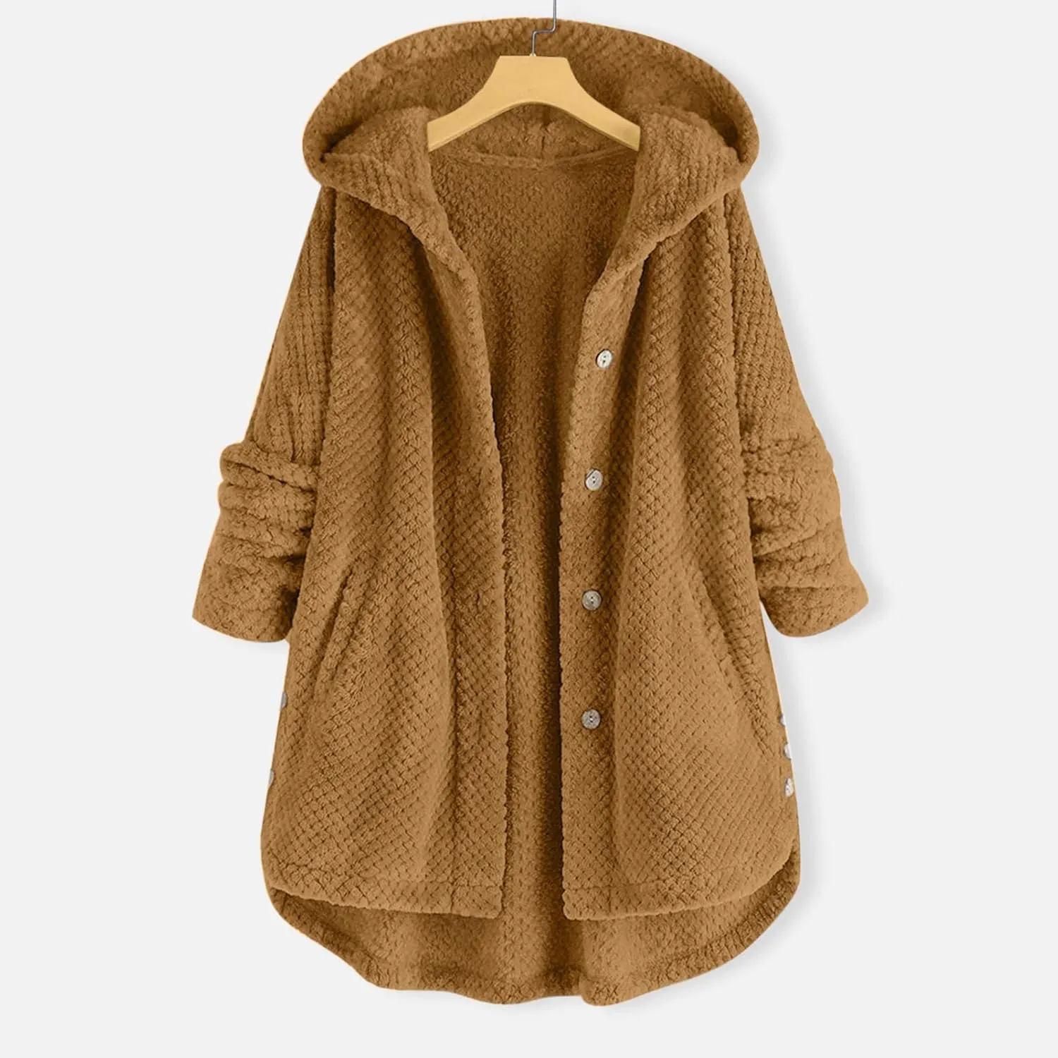Womens Sherpa Fleece Lined Hoodie Jackets Plus Size Full Zip Up Thick Shaggy Fuzzy Zip Up Oversized Fluffy Coat Zipper