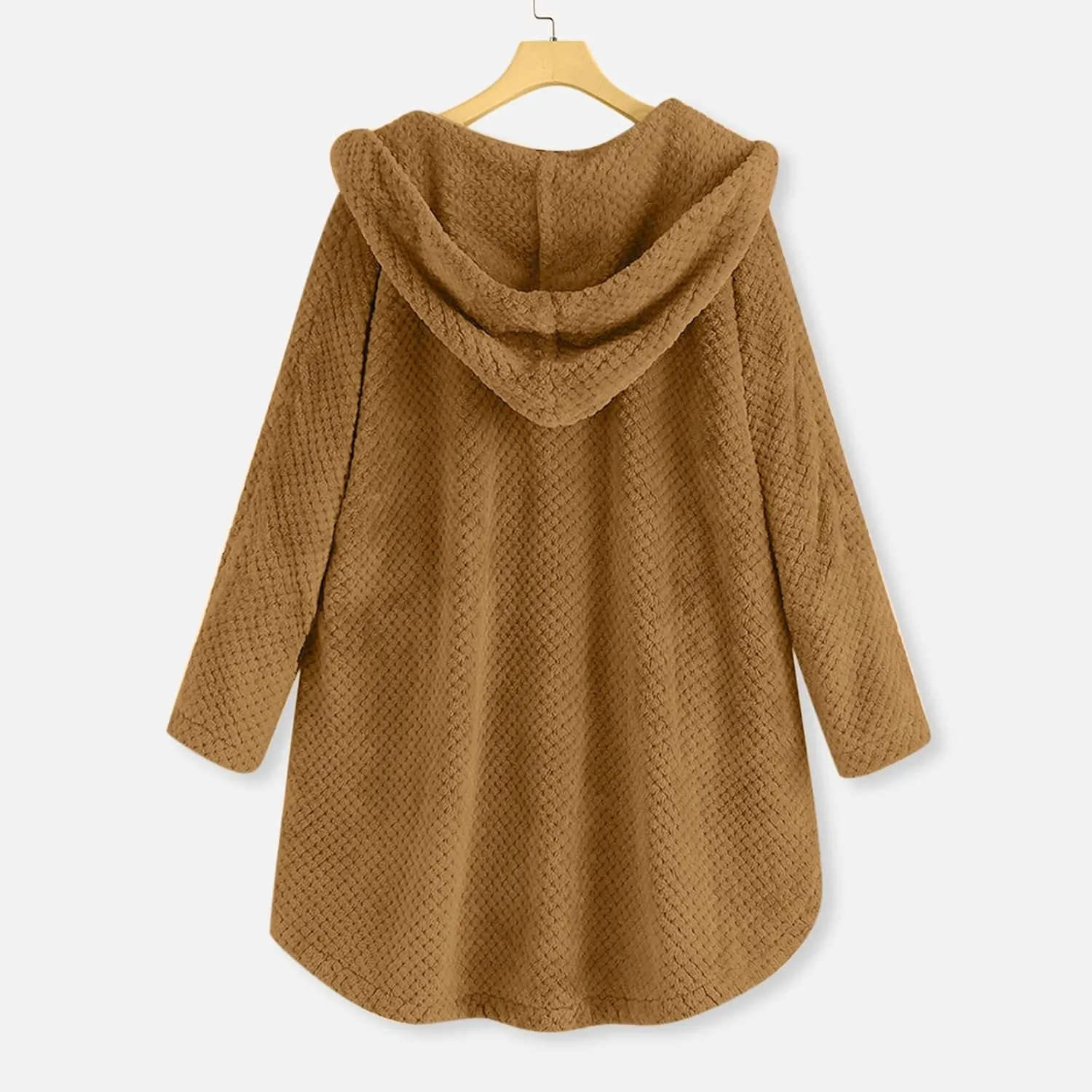 Womens Sherpa Fleece Lined Hoodie Jackets Plus Size Full Zip Up Thick Shaggy Fuzzy Zip Up Oversized Fluffy Coat Zipper