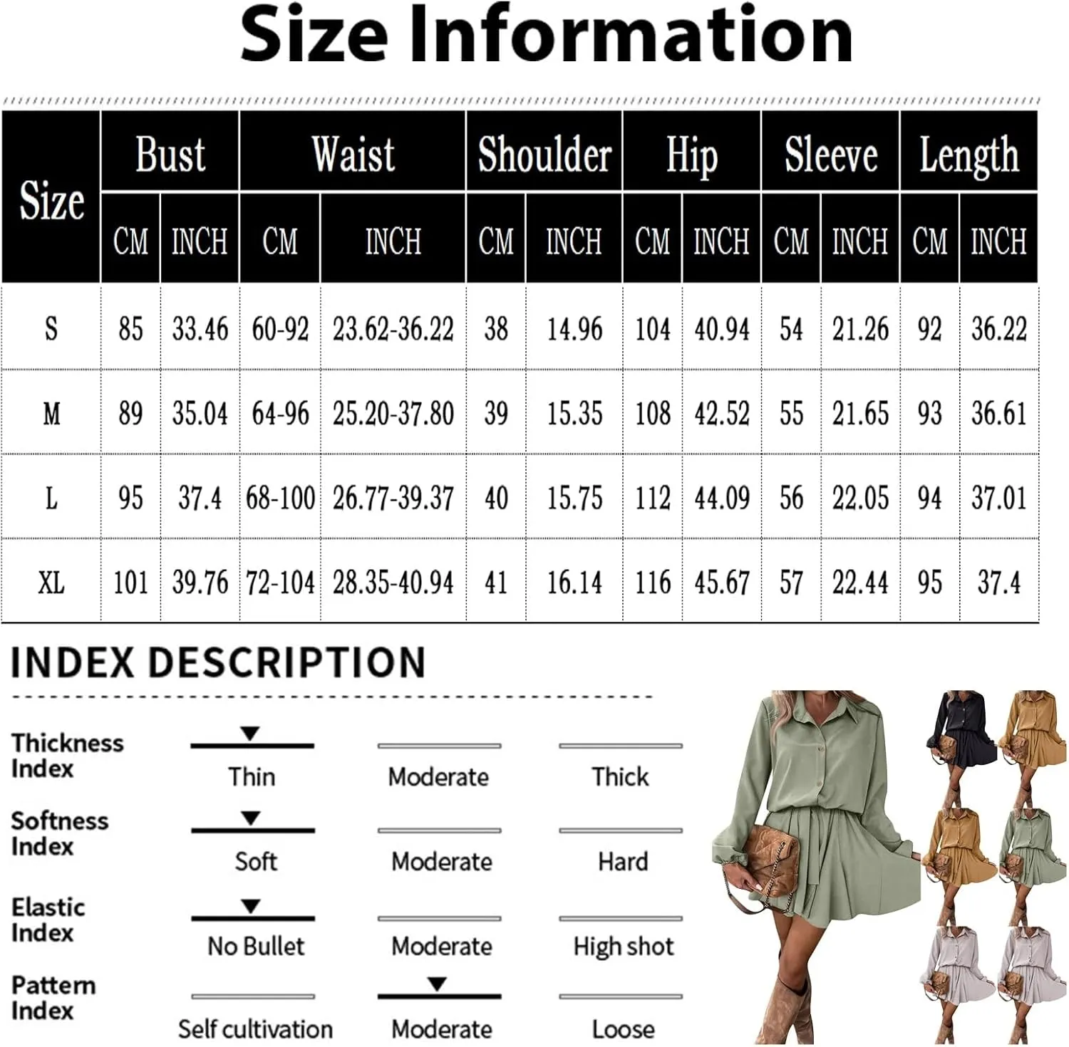 Womens Shirt Dresses Long Sleeve Collar Button Up Work Flowy A-Line Tie Waist Short Mini Dress with Pockets