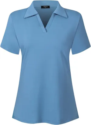 Women's Short Sleeve Golf Polo Shirts Tennis Shirts Sport T-Shirts Workout Tops