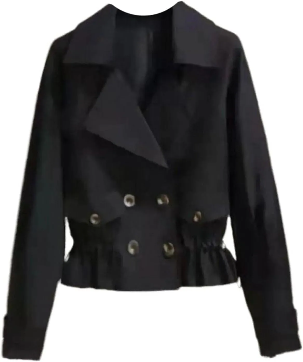 Women's short trench coat, Korean-style loose work jacket for spring and autumn