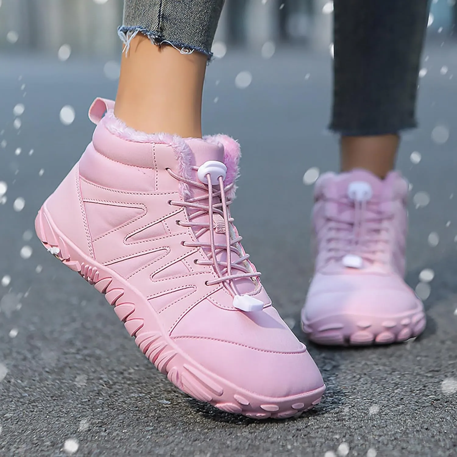 Women's Snow Boots Size 9 Women Snow Boots Size 10.5 Botas Para Mujer De Invierno Fuzzy Boots Y2K Womens Winter Duck Boots Waterproof Deals Cheap