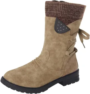 Women's Snow Boots Size 9 Womens Winter Snow Boots Waterproof Insulated Slip on Womens Winter Boots Size 9 Wide Womens Pull on Winter Boots 8.5 Botas De Mujer Para El Frio De Vestir Con Tacones