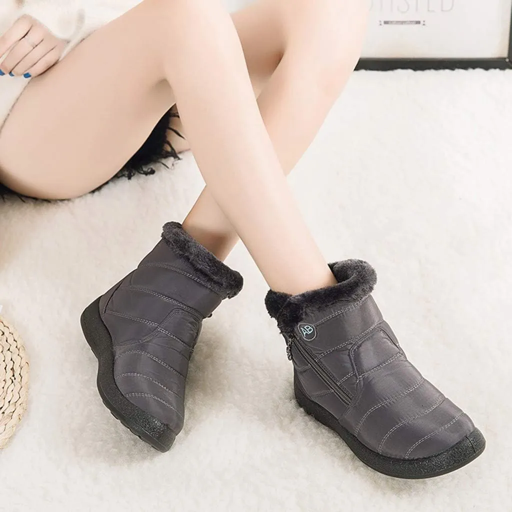 Womens Snow Boots Waterproof Insulated Wide Woman Size 12 Wide Snow Boots Fuzzy Knee High Winter Boots for Women Cute Winter Women Boots Heel Wide Toe Box Women Winter Boot