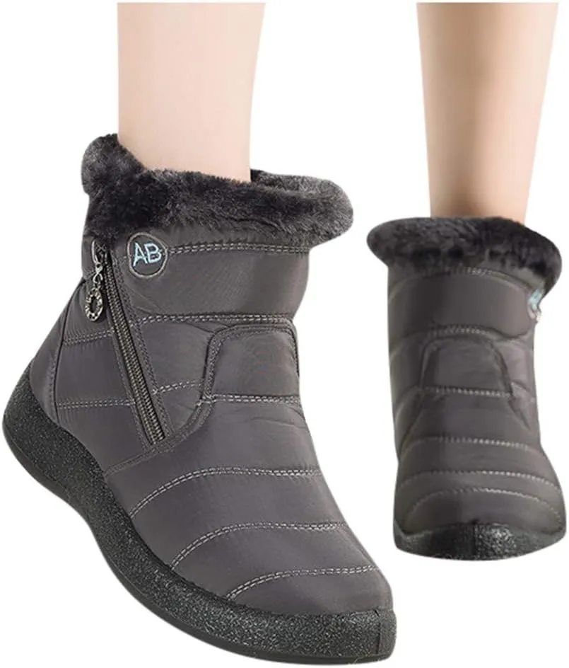 Womens Snow Boots Waterproof Insulated Wide Woman Size 12 Wide Snow Boots Fuzzy Knee High Winter Boots for Women Cute Winter Women Boots Heel Wide Toe Box Women Winter Boot