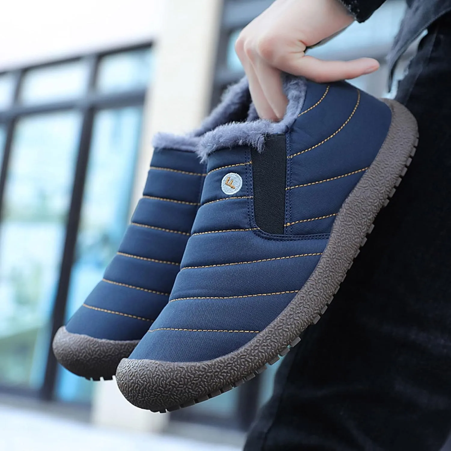 Womens Snow Boots Waterproof Insulated Zipper Winter Snow Boots Women Extra Wide Snow Boots for Women Plus Size Fur Lined Winter Boot for Women Botas De Invierno Para Mujer Tacon Bajo