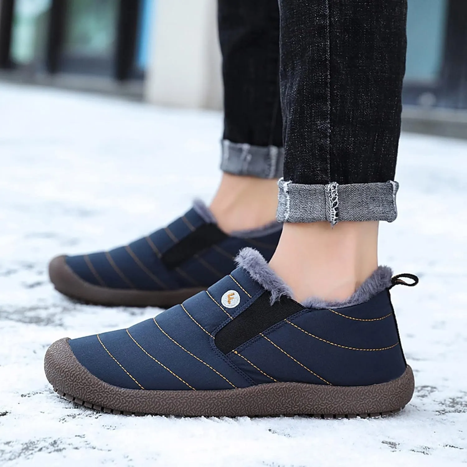 Womens Snow Boots Waterproof Insulated Zipper Winter Snow Boots Women Extra Wide Snow Boots for Women Plus Size Fur Lined Winter Boot for Women Botas De Invierno Para Mujer Tacon Bajo