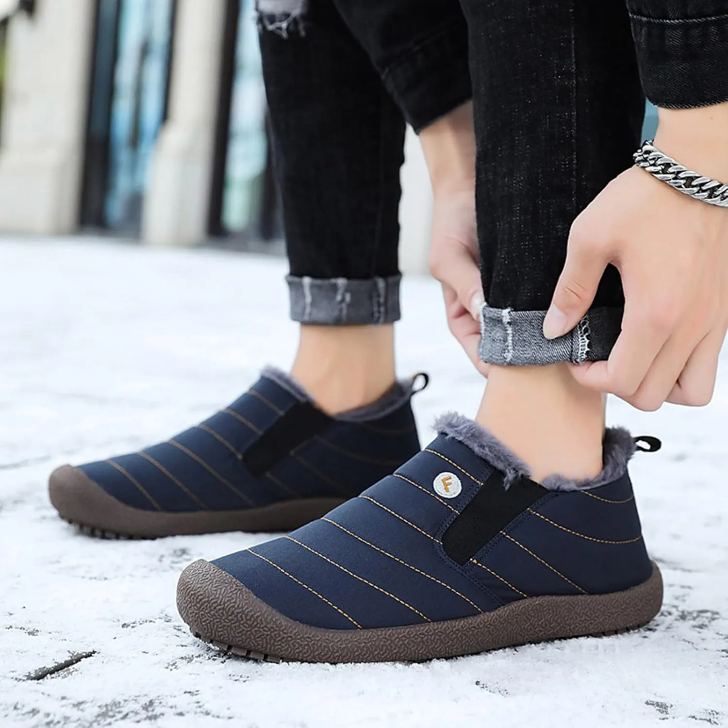 Womens Snow Boots Waterproof Insulated Zipper Winter Snow Boots Women Extra Wide Snow Boots for Women Plus Size Fur Lined Winter Boot for Women Botas De Invierno Para Mujer Tacon Bajo