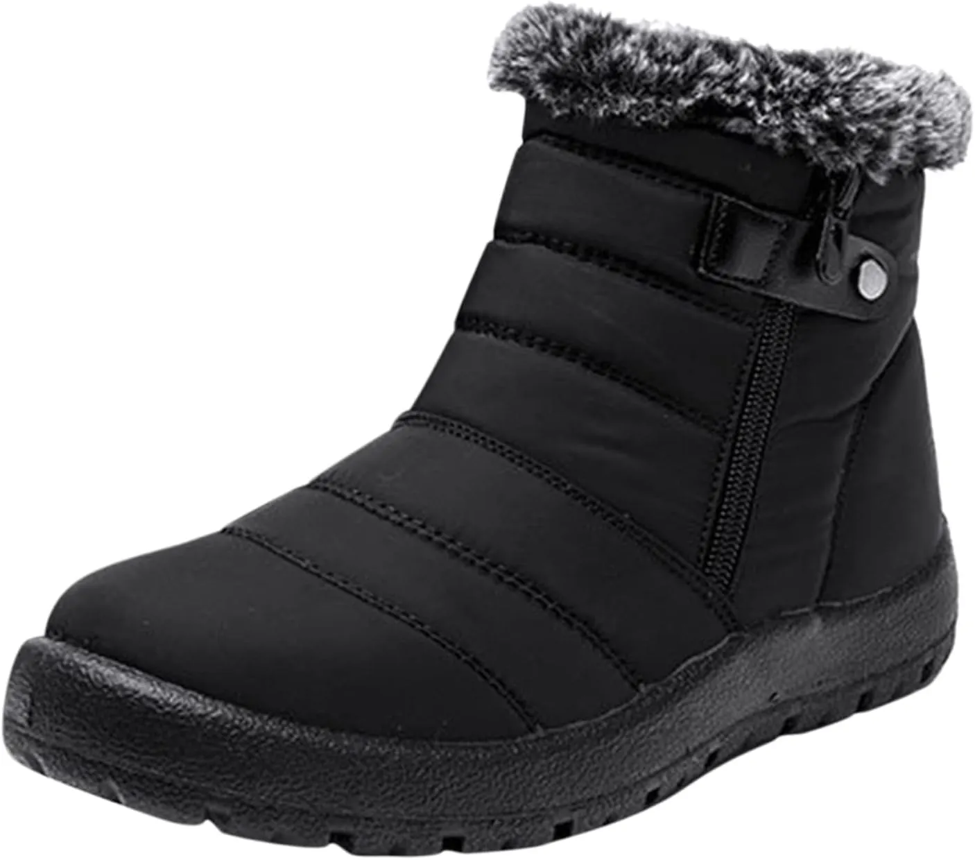 Womens Snow Boots Wide Width Zipper Size 9 Wide Calf Snow Boots for Woman Waterproof Snow Shoes for Women Outdoor Boots Women Knee High Waterproof Womens Boots Size 11