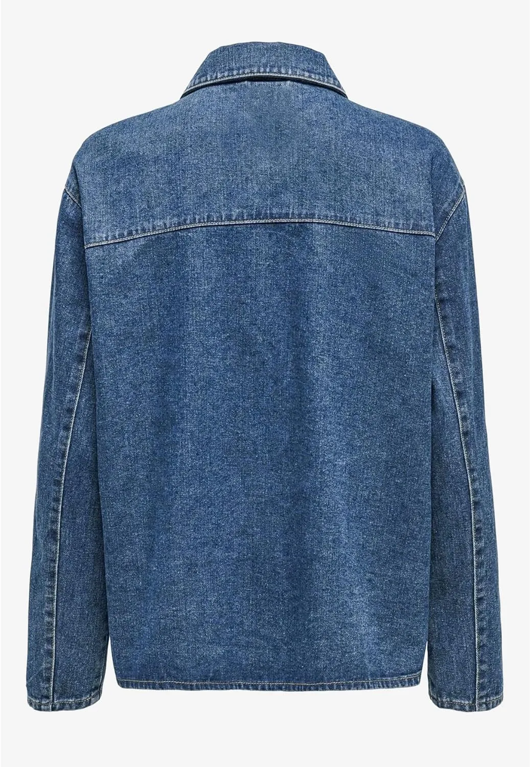 Womens Tie Front Jean Jacket Lightweight Casual Loose Long Sleeve Denim Shacket Coat with Pockets