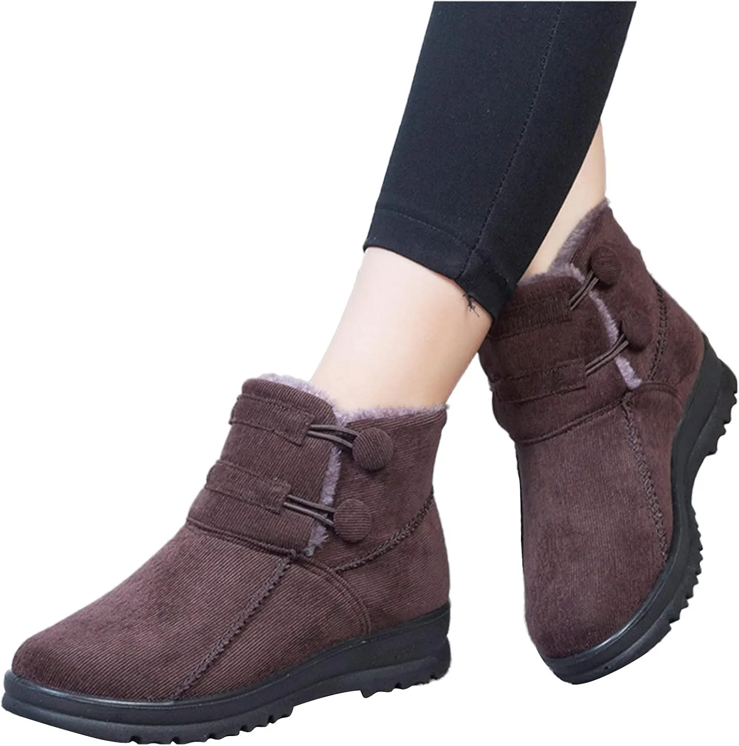 Womens Winter Snow Boots Size 11 Winter Boots Waterproof Women Wide Womens Winter Boots with Fur Trim Women's Snow Boots Anti-Slip Waterproof Botas Para La Nieve De Mujer Waterproof