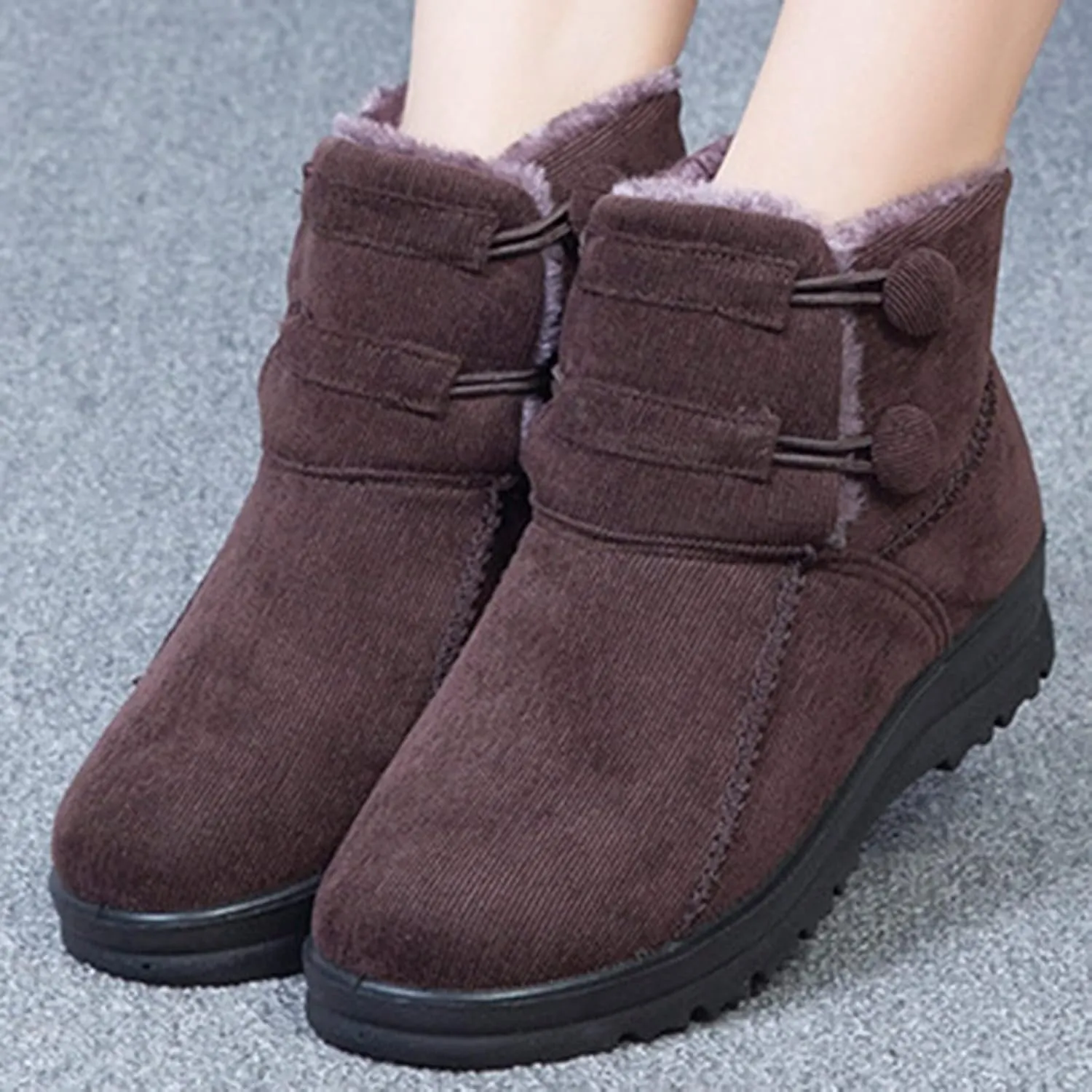 Womens Winter Snow Boots Size 11 Winter Boots Waterproof Women Wide Womens Winter Boots with Fur Trim Women's Snow Boots Anti-Slip Waterproof Botas Para La Nieve De Mujer Waterproof