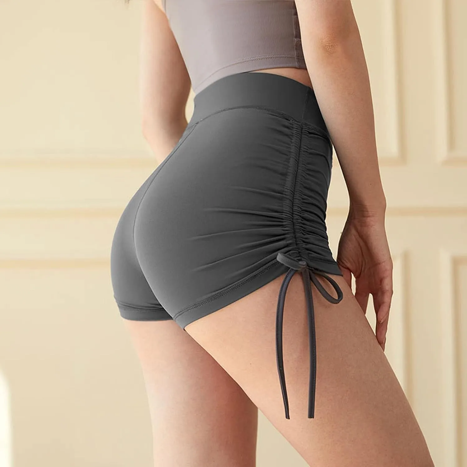 Women's Workout Gym Shorts High Waisted Butt Quick Drying Running Shorts Lifting Gym Seamless Shorts