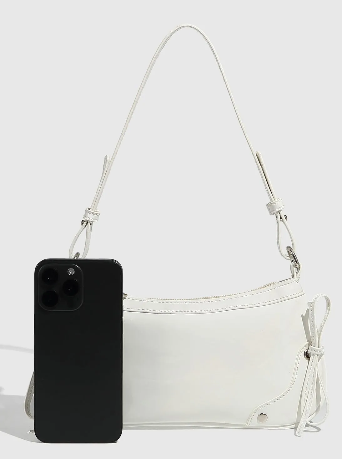Y2k Crescent Hobo Bags Women 90s Trendy PU Leather Underarm Shoulder Bag Cute Crossbody Phone Purse Retro Tote Handbag