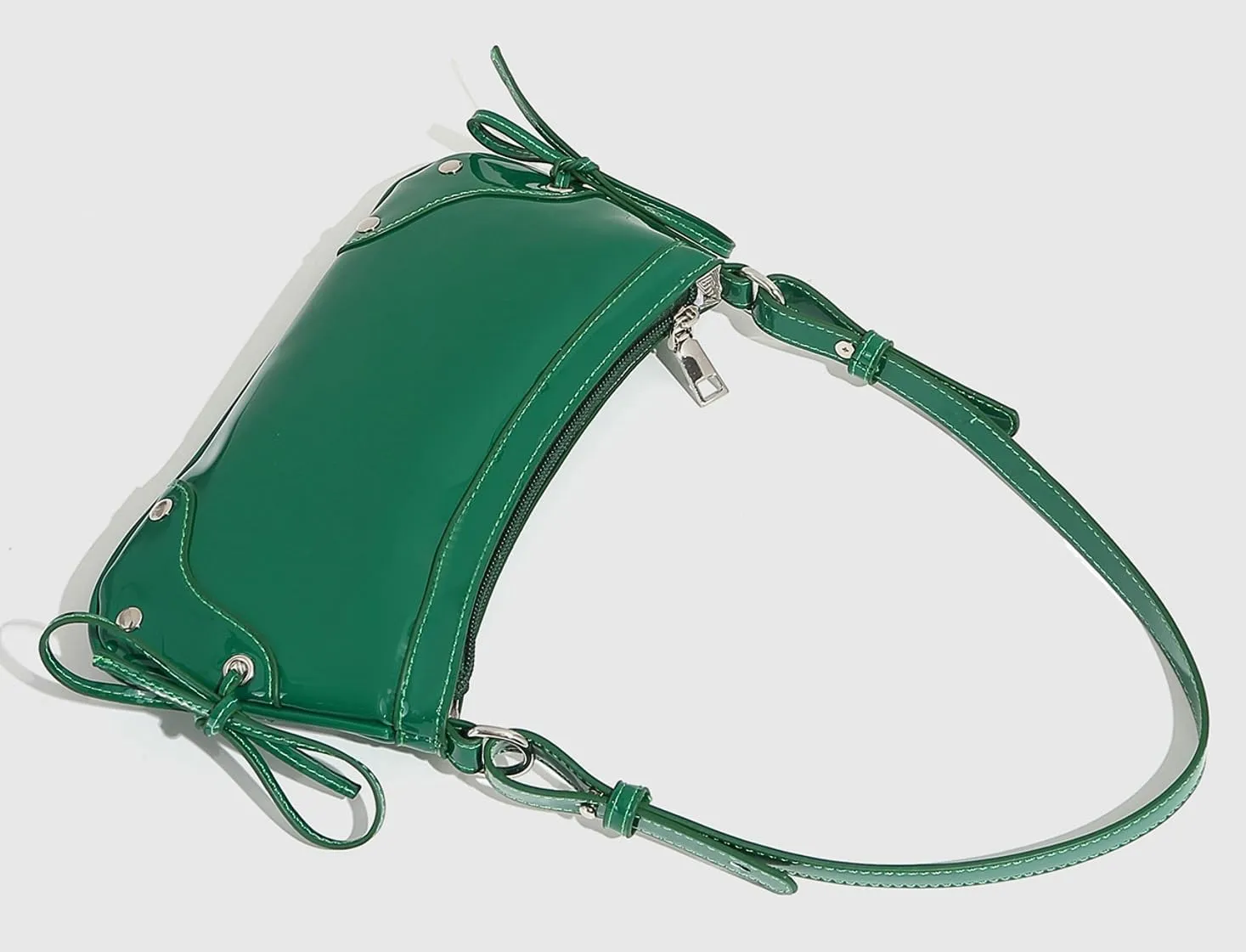 Y2k Crescent Hobo Bags Women 90s Trendy PU Leather Underarm Shoulder Bag Cute Crossbody Phone Purse Retro Tote Handbag