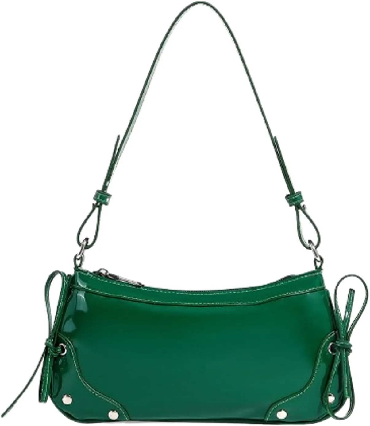 Y2k Crescent Hobo Bags Women 90s Trendy PU Leather Underarm Shoulder Bag Cute Crossbody Phone Purse Retro Tote Handbag