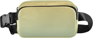 Yellow Horizon Blue Gradient Fanny Packs for Women Flower Hip Pack Belt Pouch Waterproof Waist Pouches for Men