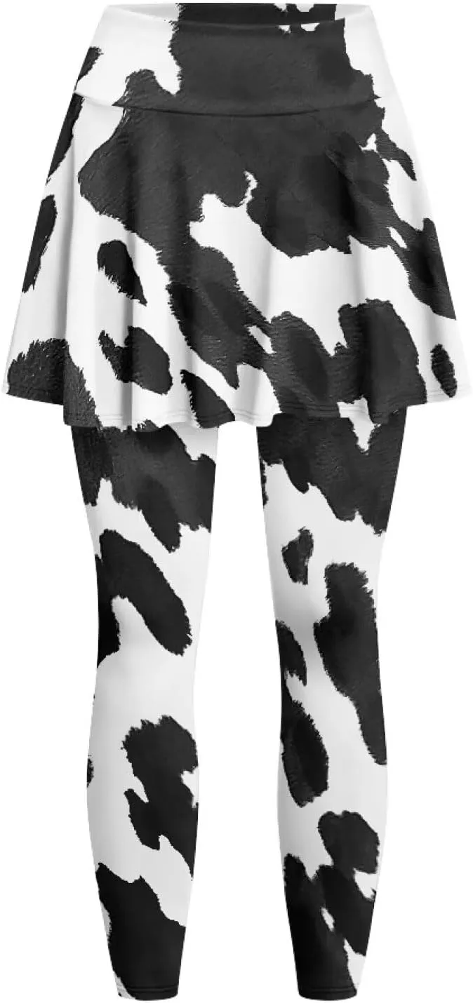 YEXIATODO Women Tennis Skirted Leggings with Pockets Yoga Leggings with Skirts Tennis Pickleball Clothing XS-3XL