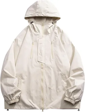 Ymosrh Men's Rain Jackets Waterproof Jackets with Hood Raincoat Lightweight Windbreaker Outdoors Suits Jacket, M-5XL