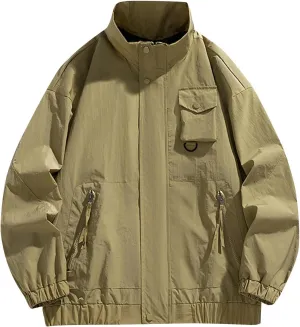 Ymosrh Men's Rain Jackets Waterproof Jackets with Hood Raincoat Lightweight Windbreaker Outdoors Suits Jacket, M-5XL