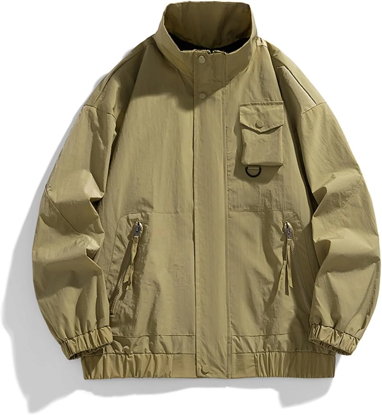Ymosrh Men's Rain Jackets Waterproof Jackets with Hood Raincoat Lightweight Windbreaker Outdoors Suits Jacket, M-5XL