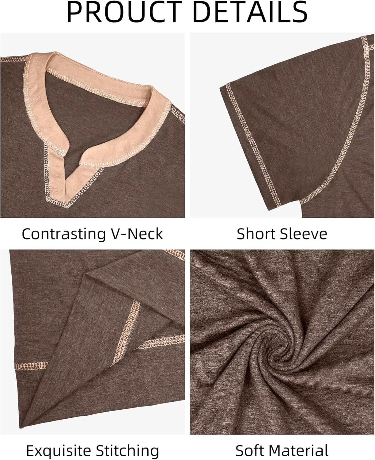 YTD Mens Henley Shirts Short Sleeve Casual V Neck Basic Tee Shirts Summer Vintage T-Shirts